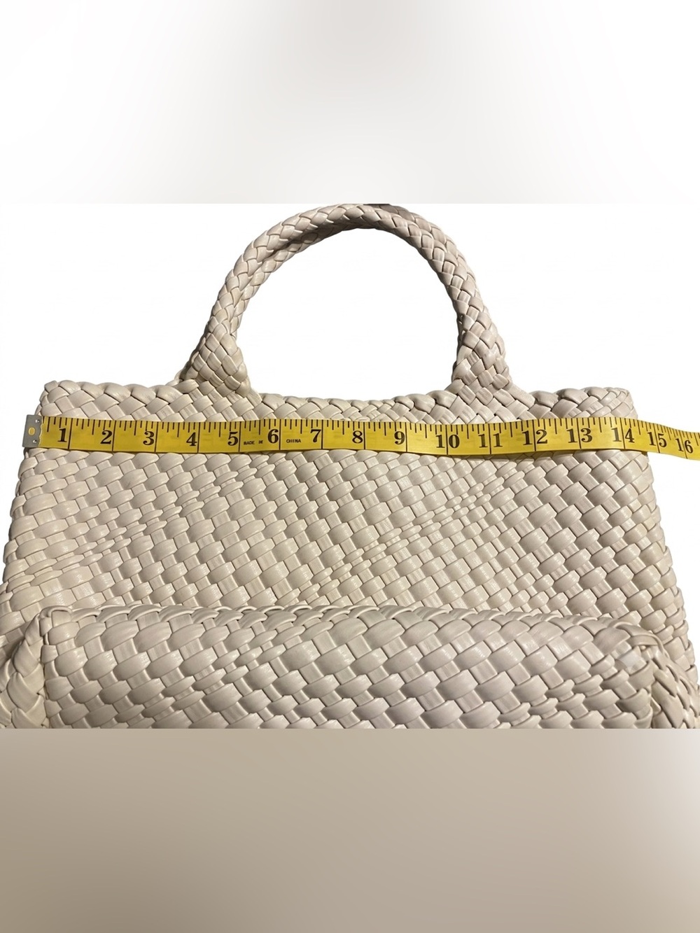 Rachel Zoe Woven Tote in Light Beige - Picture 7 of 9